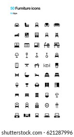 Furniture vector icons