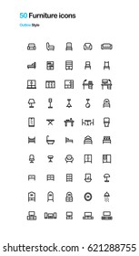 Furniture vector icons