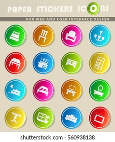 furniture vector icons for user interface design