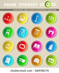 furniture vector icons for user interface design