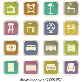 furniture vector icons for user interface design