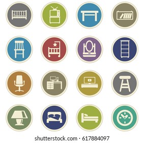 furniture vector icons for user interface design