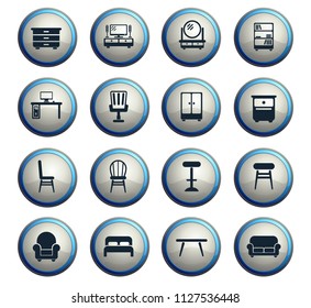 furniture vector icons for web and user interface design