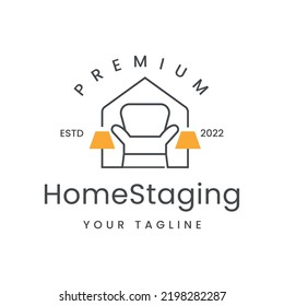 Furniture Vector Illustration Design, Home Stage Living Room Business Logo, Furniture Decoration Design, Property Maintenance Furniture Vector Template