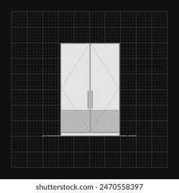 Furniture vector illustration. wardrobe flat style isolated icon set.