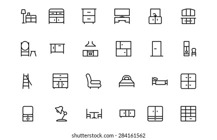 Furniture Vector Line Icons 3