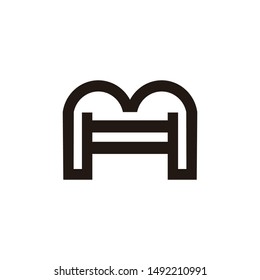 furniture vector logo design. bed logo