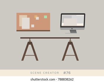 Furniture vector objects set
