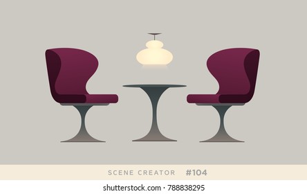 Furniture vector objects set