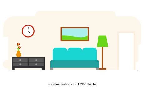 Mobiliario Vector Set 2d casa 