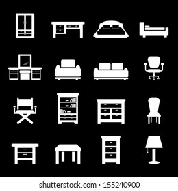 Furniture Vector set - White