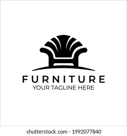 furniture vintage logo vector simple illustration template design