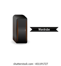 Furniture wardrobe. Vector illustration