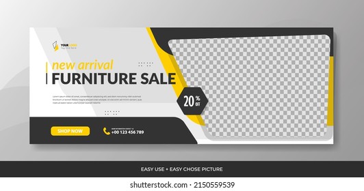 Furniture web banner Template design 