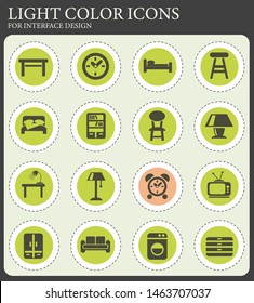 furniture web icons for user interface design