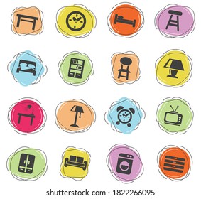 furniture web icons for user interface design
