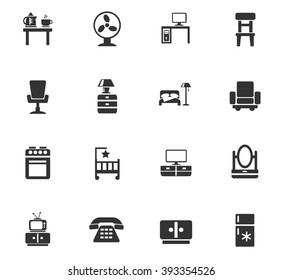 furniture web icons for user interface design