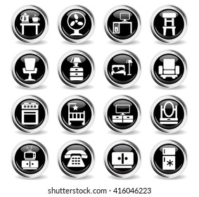 furniture web icons for user interface design
