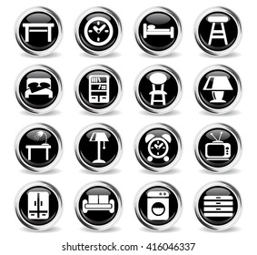 furniture web icons for user interface design