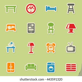furniture web icons for user interface design
