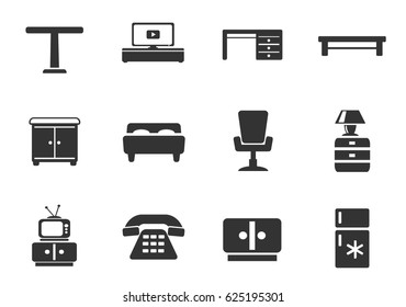 furniture web icons for user interface design