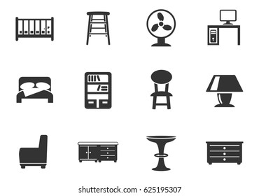 furniture web icons for user interface design