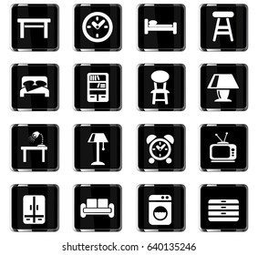 furniture web icons for user interface design