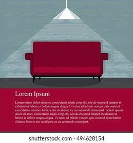 Furniture for Your Interior Design. Flat Vector Illustration.