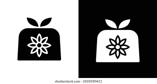 Furoshiki-Symbol Umriss eines flachen Vektorsatzes