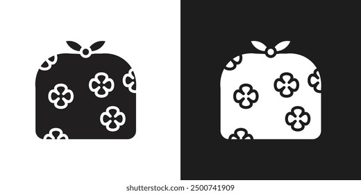 Vector de arte de línea de icono de Furoshiki