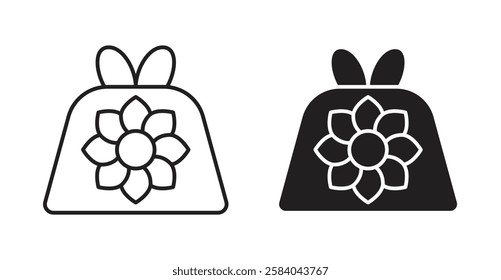 Furoshiki icon set in thin line. vector illustrations for web