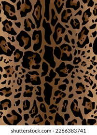 Furry abstract leopard skin pattern. Vector illustration.