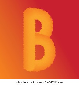 Letras del alfabeto del Furry. Ilustración vectorial 