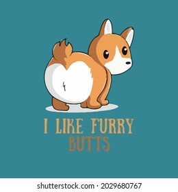 furry butts funny animal humor hilarious joke wo t design vector illustration for use in design and print wall art poster canvas