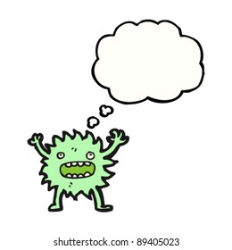 furry green creature cartoon