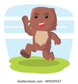 furry monster character vector illustration design