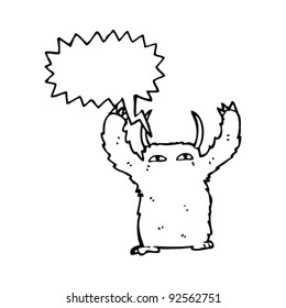 furry monster roaring cartoon