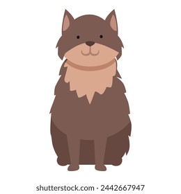 Icono de mascota peluda vector de dibujos animados. Propietario lindo animal. Criar a un amigo peludo