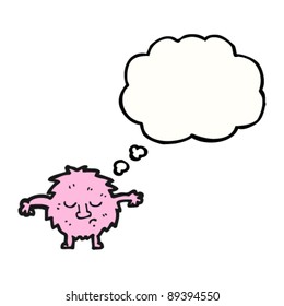 furry pink little creature cartoon