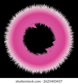 Anel Rosa Furry no Fundo Preto e vetor