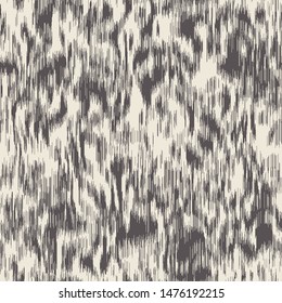 Furry soft blurry ikat animal print seamless repeat vector pattern swatch