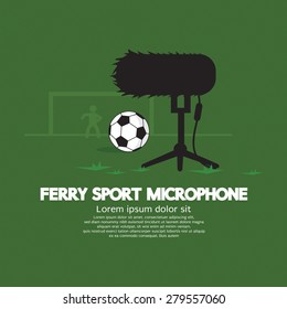 Furry Sport Microphone Vector Illustration
