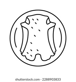 furs fabric textile line icon vector. furs fabric textile sign. isolated contour symbol black illustration