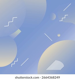 furturistic abstract minimal vector illustration on blue background