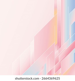 Furturistic abstract minimal vector illustration on pink background