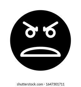 icono de expresión de furia con estilo glifo. Adecuado para diseño de sitios web, logotipo, aplicación y ui.