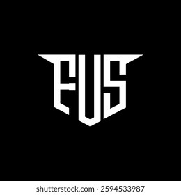 FUS letter logo design with white background in illustrator, vector logo modern alphabet font overlap style, calligraphy designs for logo, Poster, Invitation, etc.