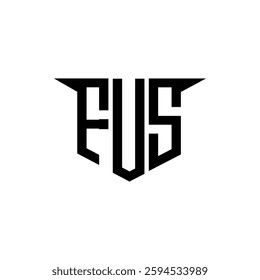 FUS letter logo design with white background in illustrator, vector logo modern alphabet font overlap style, calligraphy designs for logo, Poster, Invitation, etc.