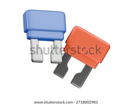 fuse blade type icon 3d illustration render