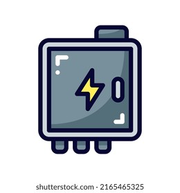 icono de estilo de línea relleno de la caja de fusibles. ilustración vectorial para diseño gráfico, sitio web, aplicación. EPS 10